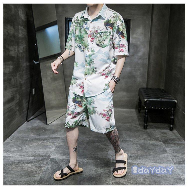 上下セット メンズ 半袖 上下 おしゃれ アロハ セットアップ アロハシャツ 海パン 大きいサイズ カジュアル 夏 Zh0422 xk227 Day Day Shop 通販 Yahoo ショッピング