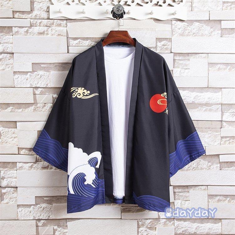 羽織 男性用 正規販売店 メンズ 浴衣風 甚平 着物 はおり アウター 刺繍 涼しい 花火大会 夏 カジュアル 復古 和式 夏服
