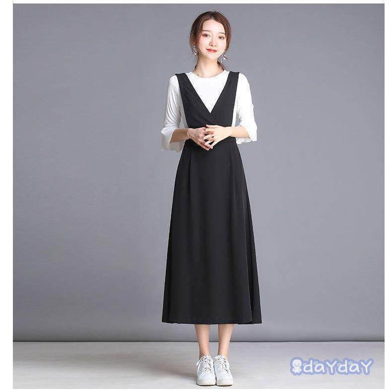 ロングワンピース ワンピース レディース タンクワンピース ジャンパースカート ジャンスカ リゾート 大人 シンプル 可愛い 重ね着 春 夏 大きいサイズ Zh0422 Mtnvz217 Day Day Shop 通販 Yahoo ショッピング