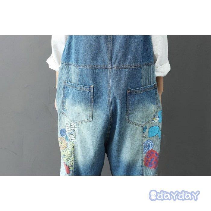 サロペット デニムサロペット オールインワン サルエルパンツ デニム