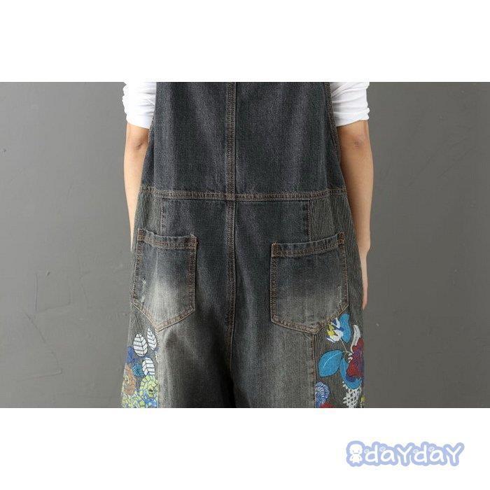 サロペット デニムサロペット オールインワン サルエルパンツ デニム