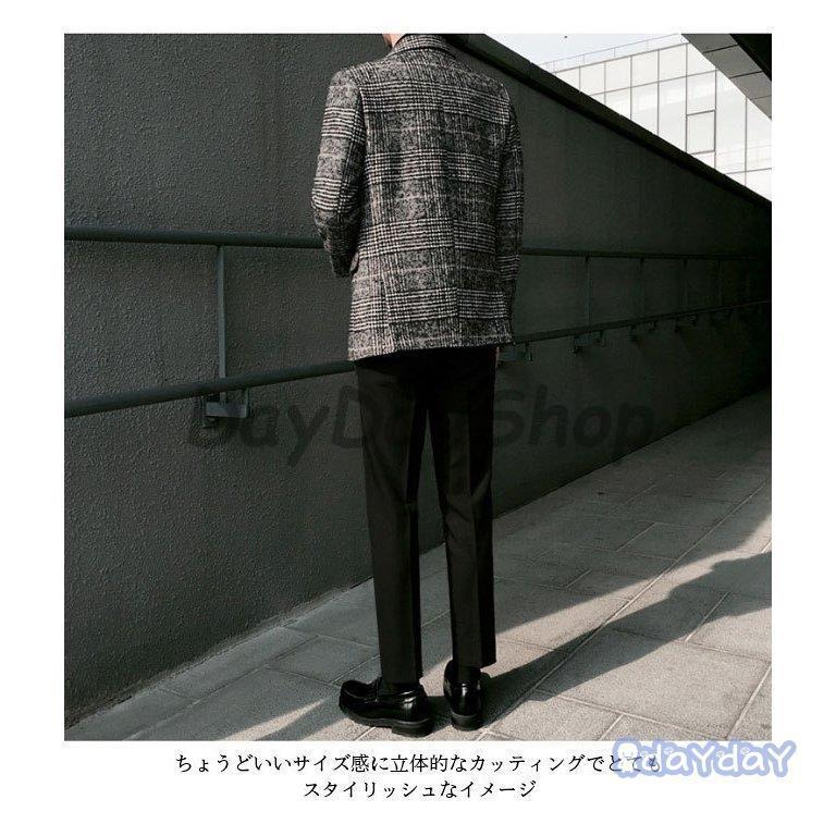 テーラード メンズ スーツジャケット 厚手 グレンチェック テーラード