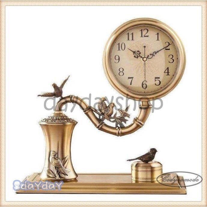 金属製時計 サイレント置時計 事務用時計 工芸品 美術品 豪華 置き時計