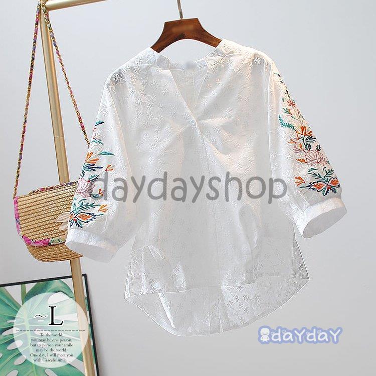 美品 45R RPM おこめ平のカットワークカシュクールブラウス　羽織り　ブルー 美品 45R RPM おこめ平のカットワークカシュクールブラウス 羽織り ブルー