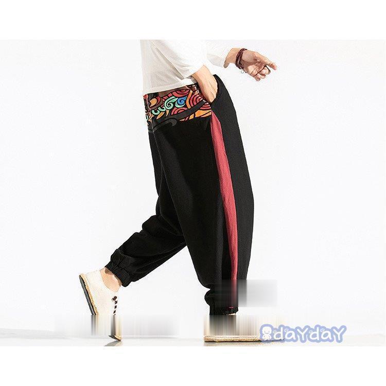 メンズ サイドライン ボトムス 新作 2021 サルエルパンツ 切り替え