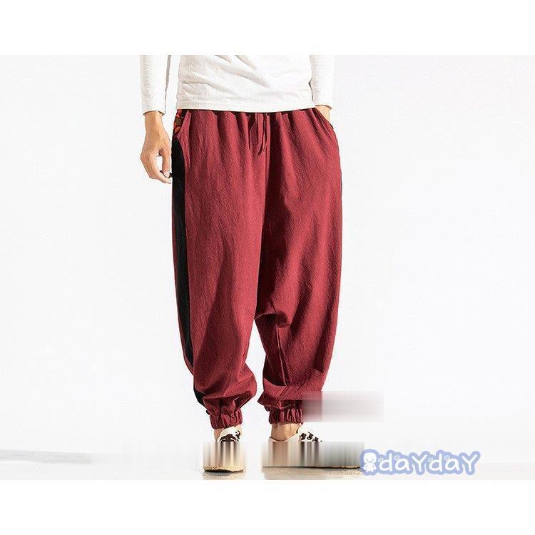 メンズ サイドライン ボトムス 新作 2021 サルエルパンツ 切り替え