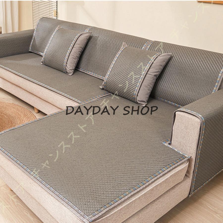 藤ソファカバー マルチカバー 通気 涼しい 暑さ対策 冷却マット 涼感