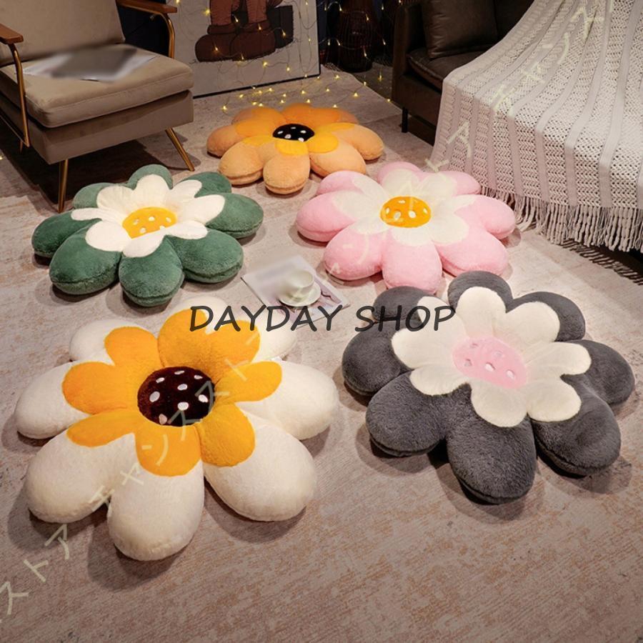 座布団 花柄 座面クッション チェアパッド 折りたたみ 花びらの形 在宅