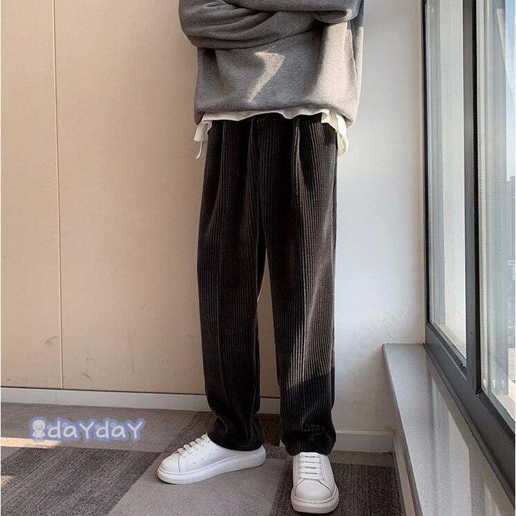 秋冬 コーデュロイ ストレート パンツ メンズ 韓国 トレンド th-00891.jpg