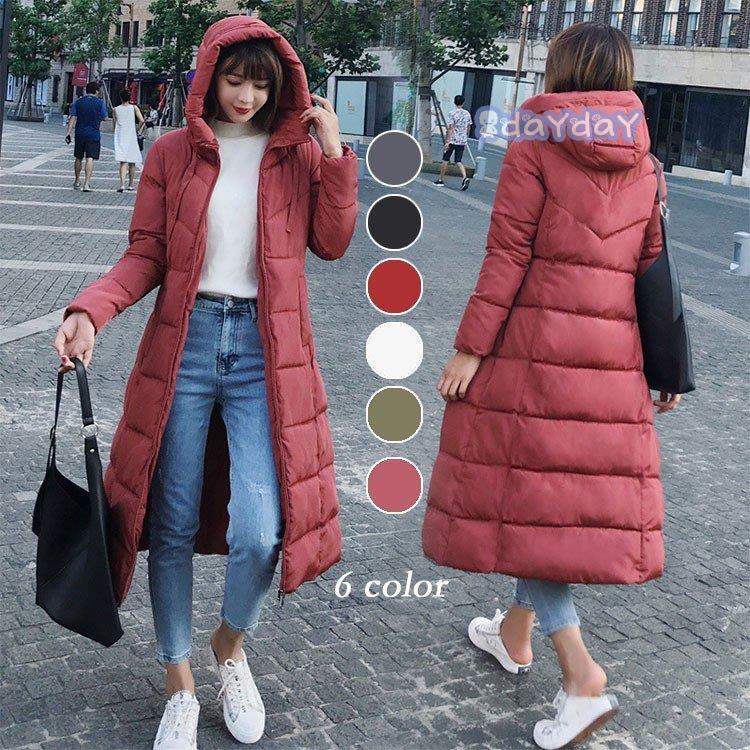 ダッフルコート ダウンコート レディース 中綿 コート ダウンジャケット 秋冬 40代 無地 ロング丈 暖かい フード付き アウター オシャレ 休み