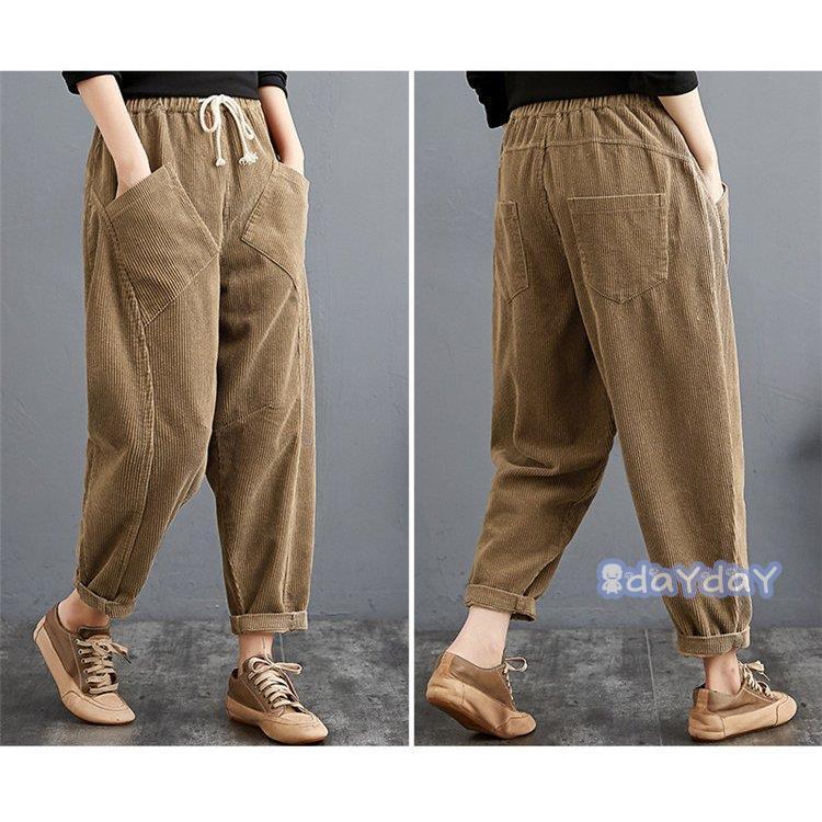人気急上昇 パンツ コーデュロイ サルエルパンツ ボトムス テーパードパンツ ズボン レディース 大きいサイズ おしゃれ ゆったり 無地 カジュアル 着痩せ シンプル 秋冬 Simbcity Net