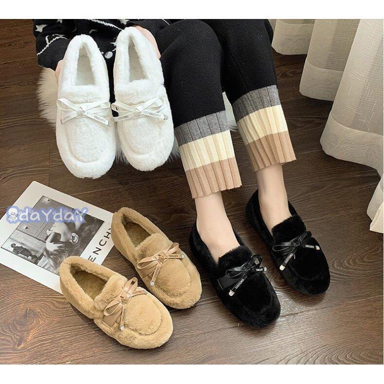 秋冬新作 ファーモカシン ファーフラット パンプス シューズ 裏起毛 もこもこ 靴 柔らか 一流の品質 防寒 カラーバリエ 美脚 暖かい 歩きやすい 秋冬 疲れにくい ふわふわ