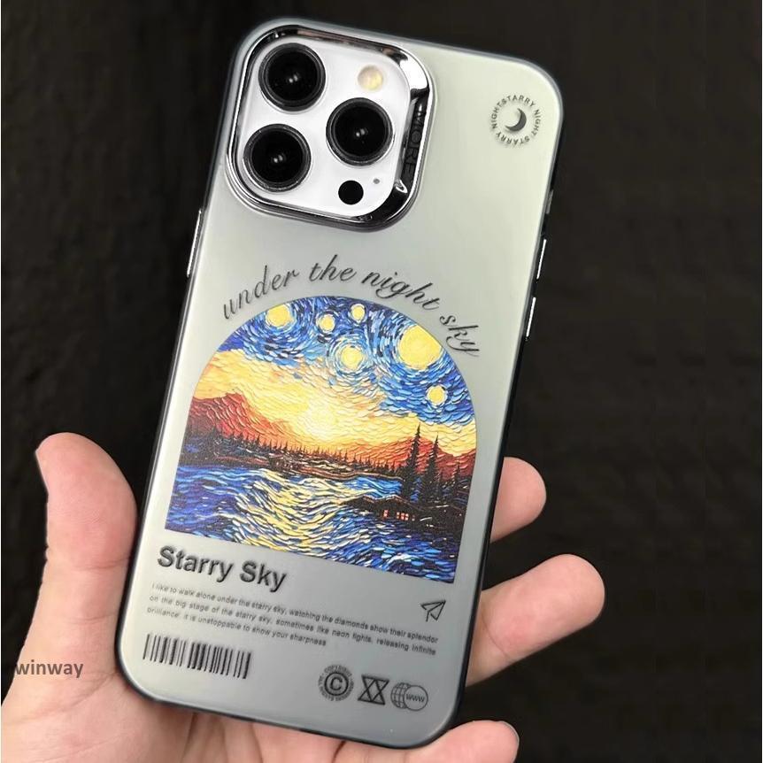 スマホケース iphone14 ケース 韓国 iphone13 ケース iphone12 ケース 携帯ケース iphone11 ケース 名画 絵画 ゴッホ 星月夜 デザイン 風景｜dayday-shopping｜05