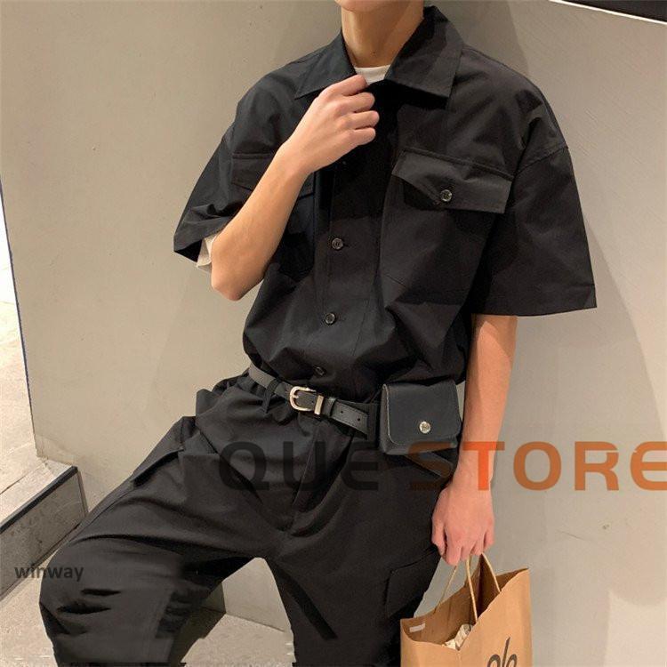 作業服 つなぎ メンズ 半袖 オーバーオール オールインワン20代