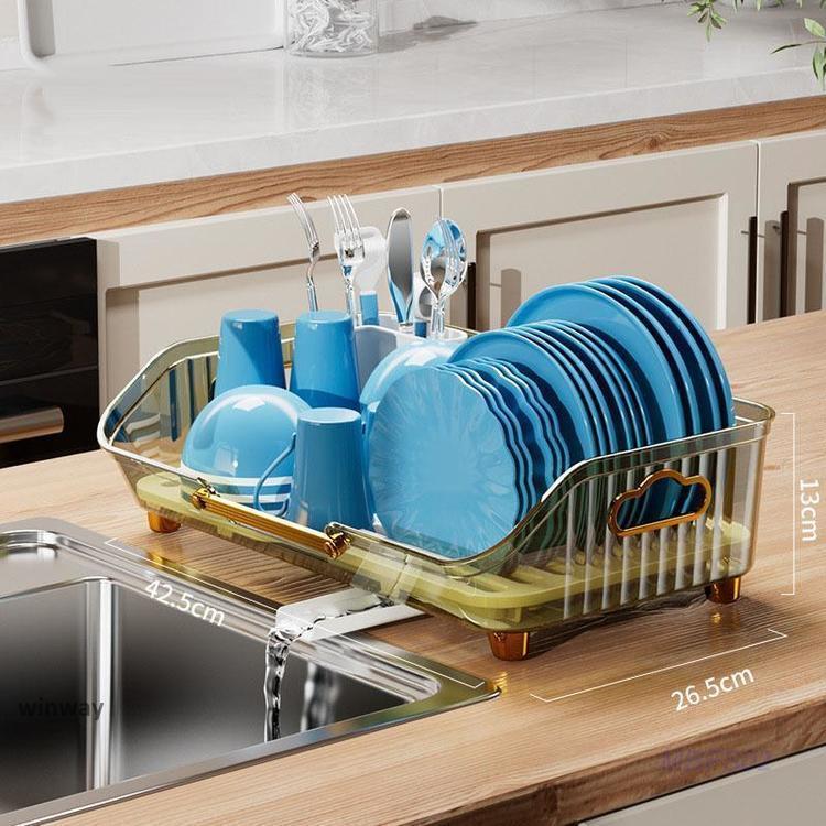 1pcの食器乾燥ラック、多機能な食器排水ホルダー 楽天市場】水切りラック 横置き 水切りかご 食器 水切り 2段