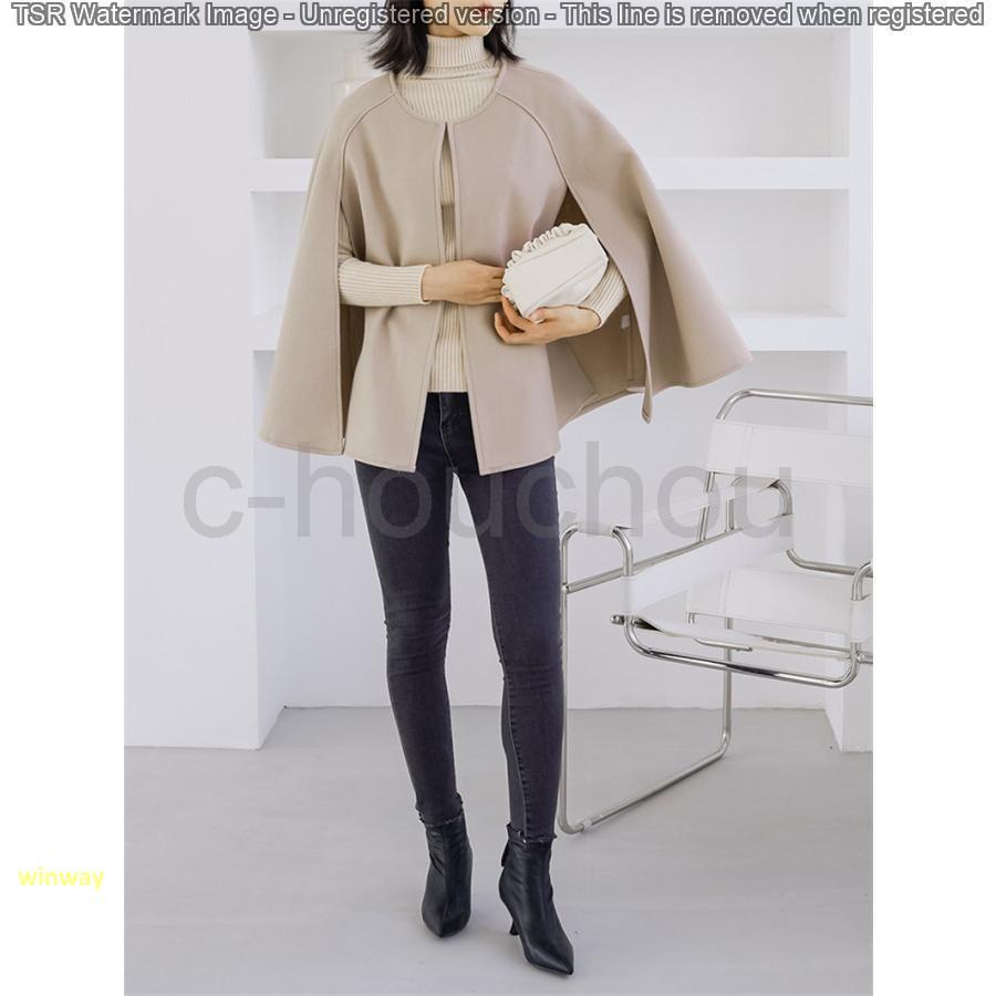 ままち　レディースケープ　ポンチョ　お値下げ ポンチョコート レディース ケープコート 秋 冬 アウター マント