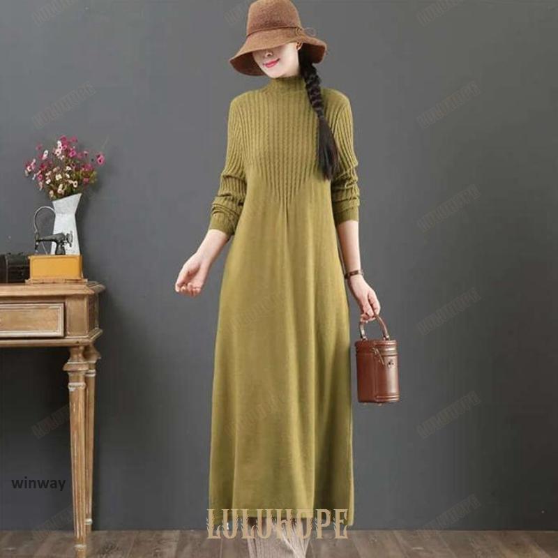 ワンピース レディース ニットワンピース 秋 冬 Aライン ニット タイト