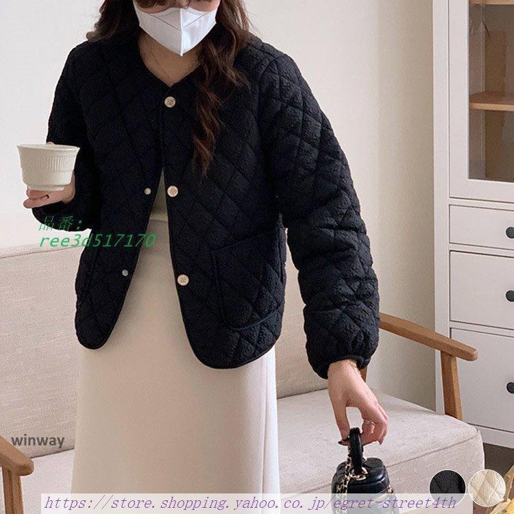 ジャケット レディース 韓国 中綿 コート アウター フェミニン
