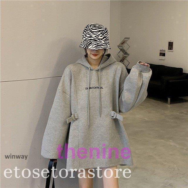 トップス レディース 冬 韓国 春 秋 長袖 パーカー フード付き