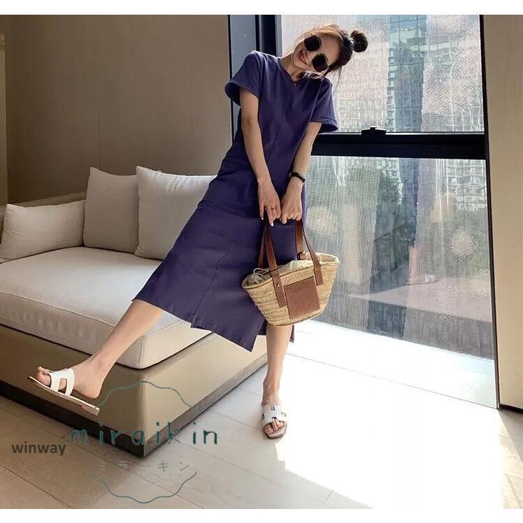 ロングシンプルワンピース　夏のお出かけに最適な後ろ姿が美しいデザイン 楽天市場】【小倉優子さん着用・洗える・XSサイズ】麻調