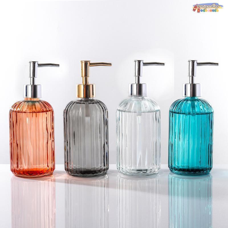 330ml 400ml 詰め替えボトル 3本セット ガラス シャンプーボトル