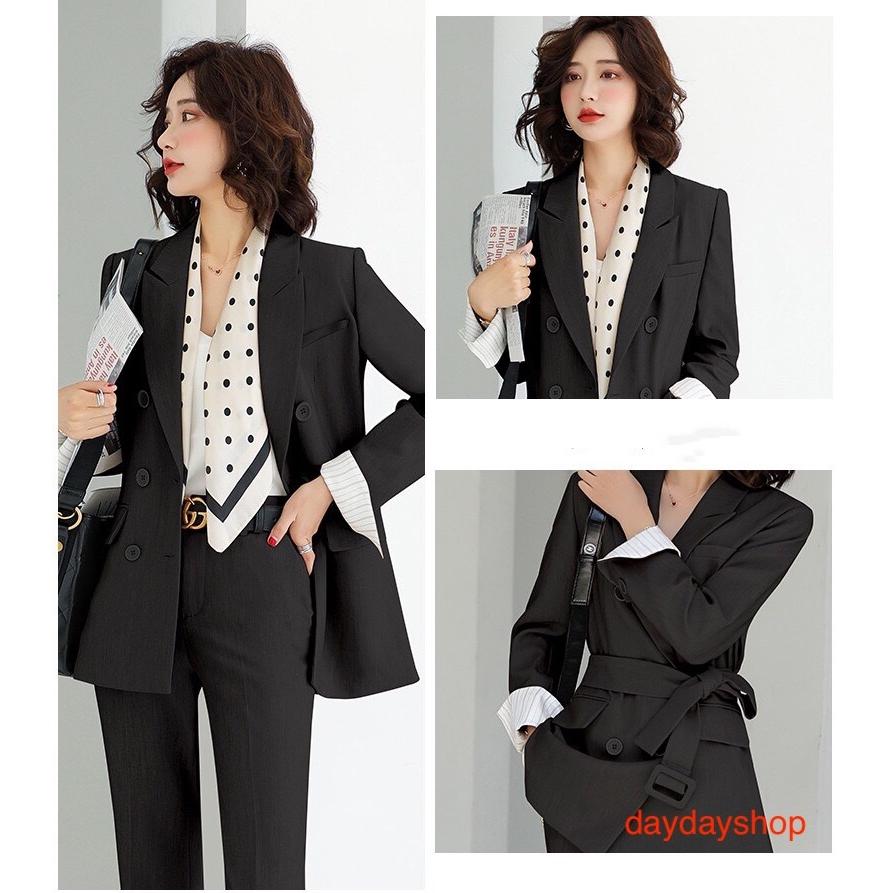 ビジネススーツ レディース パンツスーツ ベルト付け ジャケット リクルート スーツセット オフィス カジュアルスーツ 通勤 Ol 就活 面接 入園式 卒業式 Ad012 Daydayshop 通販 Yahoo ショッピング