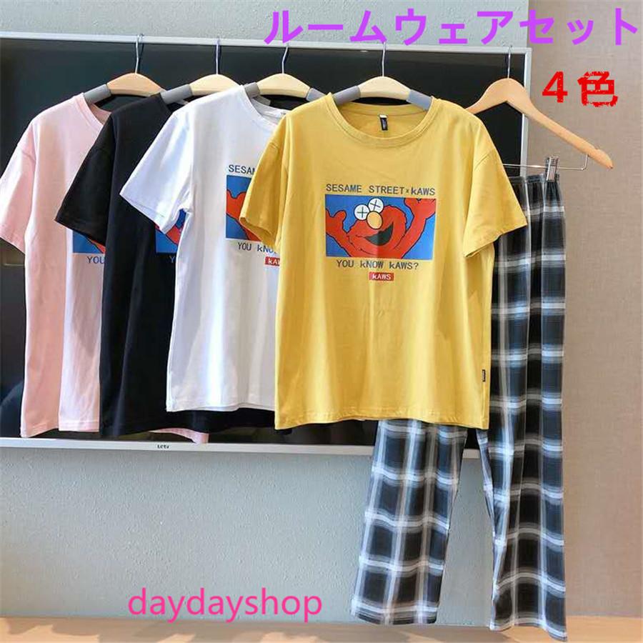 レディース パジャマ 綿ルームウェア 上下セット 春夏 半袖 パジャマ 大きいサイズ 可愛い パジャマ 女性 部屋着 寝巻き 4色 M 2xl H0062 Daydayshop 通販 Yahoo ショッピング