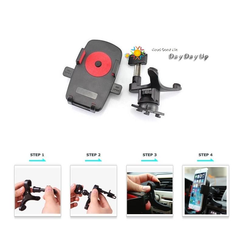 カー　車用　iPhone スマートフォン スタンド 車載ホルダー エアコン吹き出し口取付　360度回転可能 |  | 04