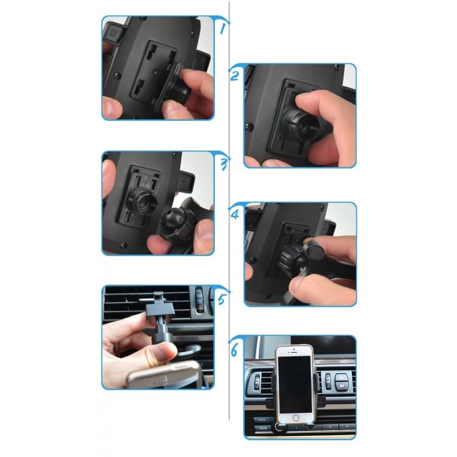 カー　車用　iPhone スマートフォン スタンド 車載ホルダー エアコン吹き出し口取付　360度回転可能 |  | 05
