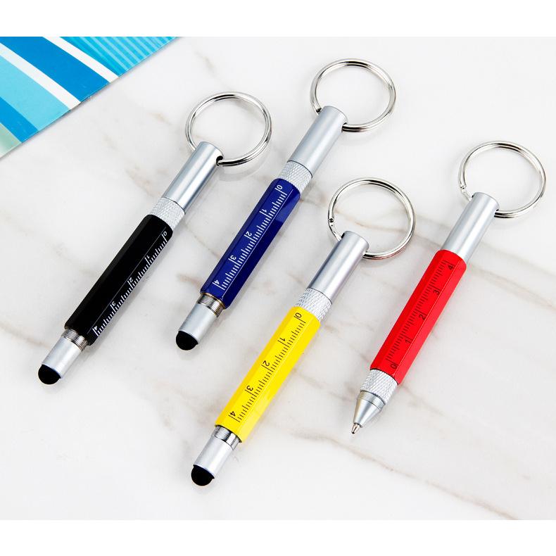 送料無料　多機能　5in1 タッチペン　ボールペン　定規　マイナスドライバー　 登山　アウトドア　スマートフォン | 