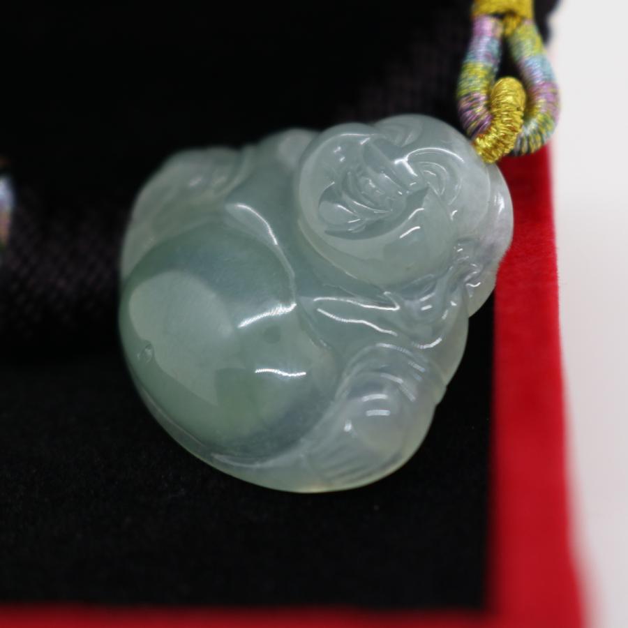 弥勒佛 布袋様 弥勒菩薩 ミャンマー天然翡翠 ジェイダイト ヒスイ