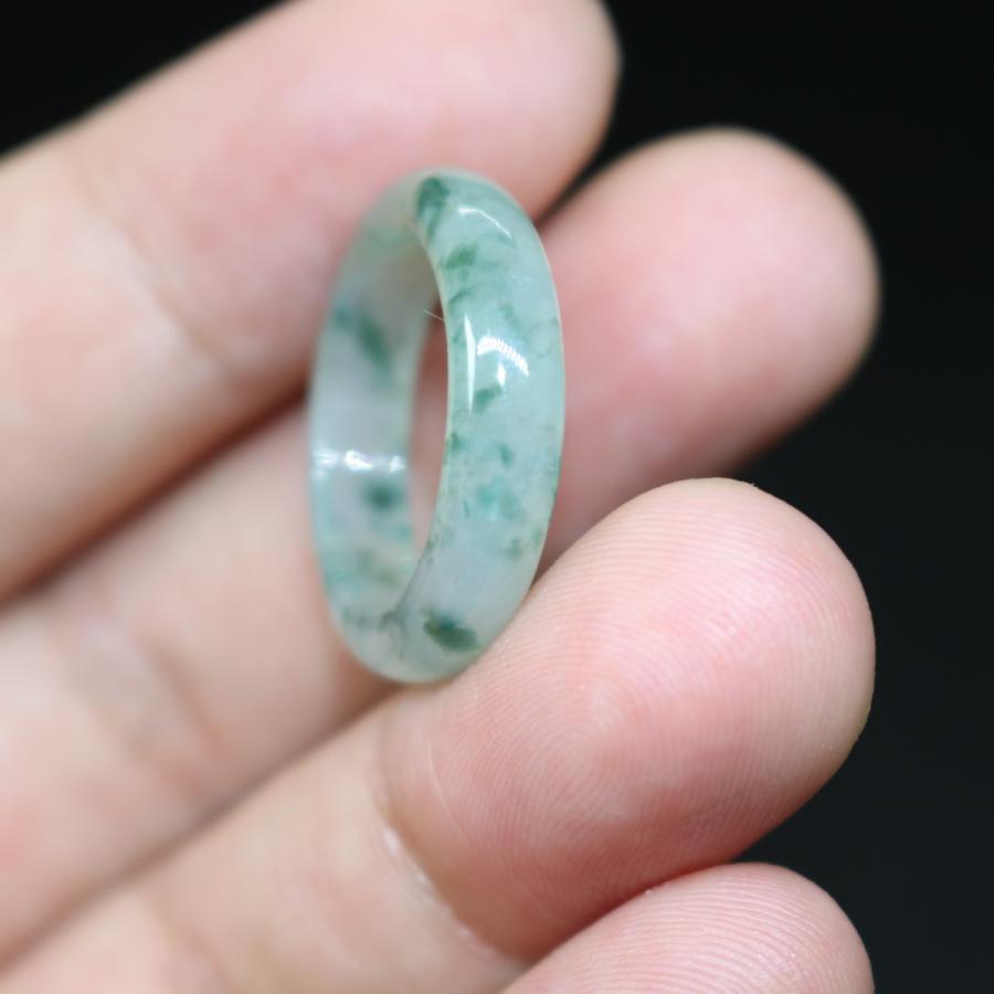 男女兼用　17号　18号　指輪 リング ミャンマー天然翡翠　ジェイダイト　ヒスイ　A貨　天然石　 送料無料 |  | 03