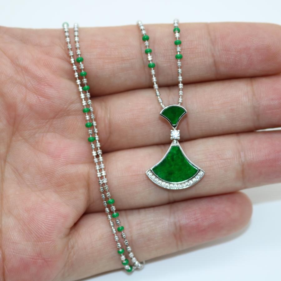 ミャンマー天然翡翠　A貨　ジェイダイト　ヒスイ　ペンダントヘッド　天然石　シルバー925　ネックレス |  | 08