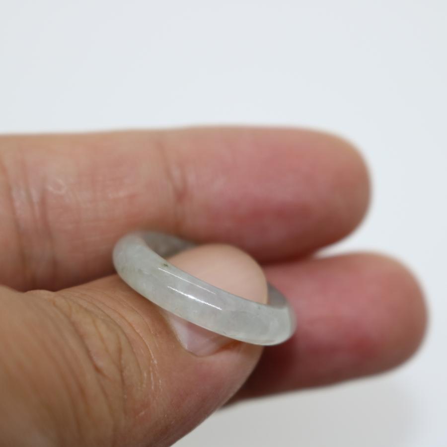 13号　14号　雪の花模様　指輪 リング ミャンマー天然翡翠　ジェイダイト　ヒスイ　A貨　天然石　 送料無料 | 