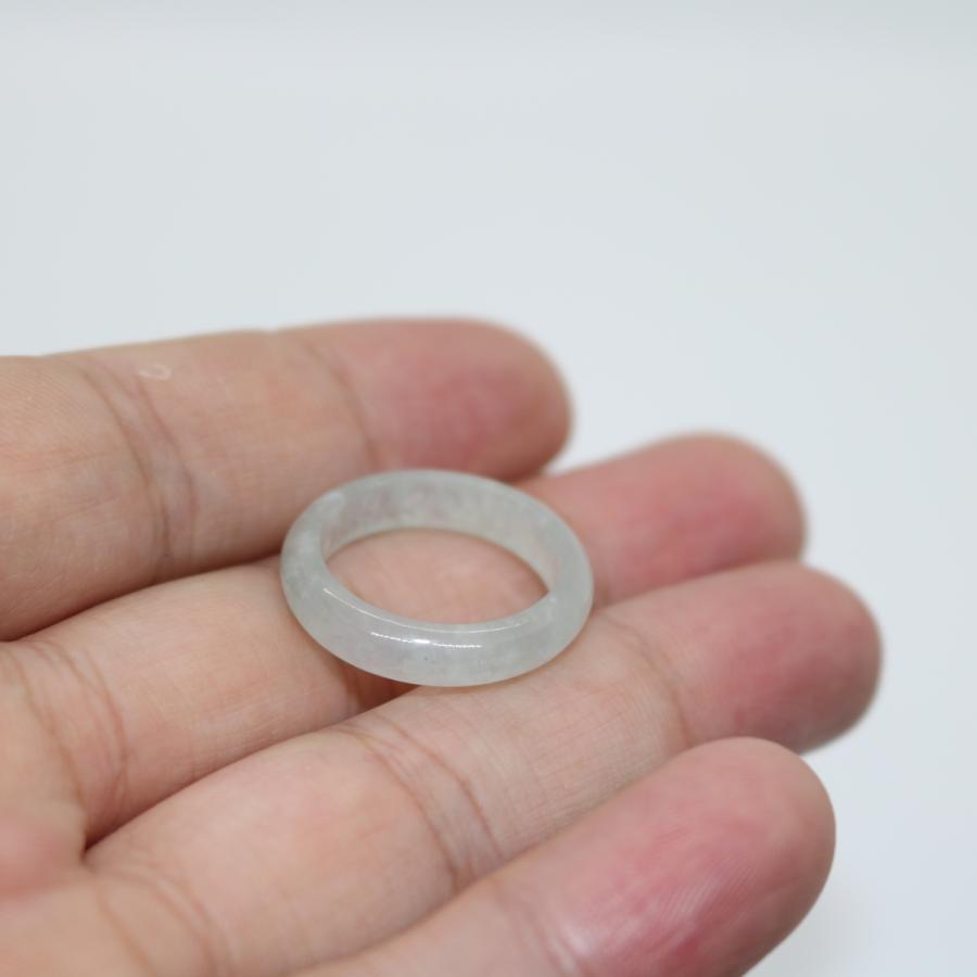 13号　14号　雪の花模様　指輪 リング ミャンマー天然翡翠　ジェイダイト　ヒスイ　A貨　天然石　 送料無料 |  | 02