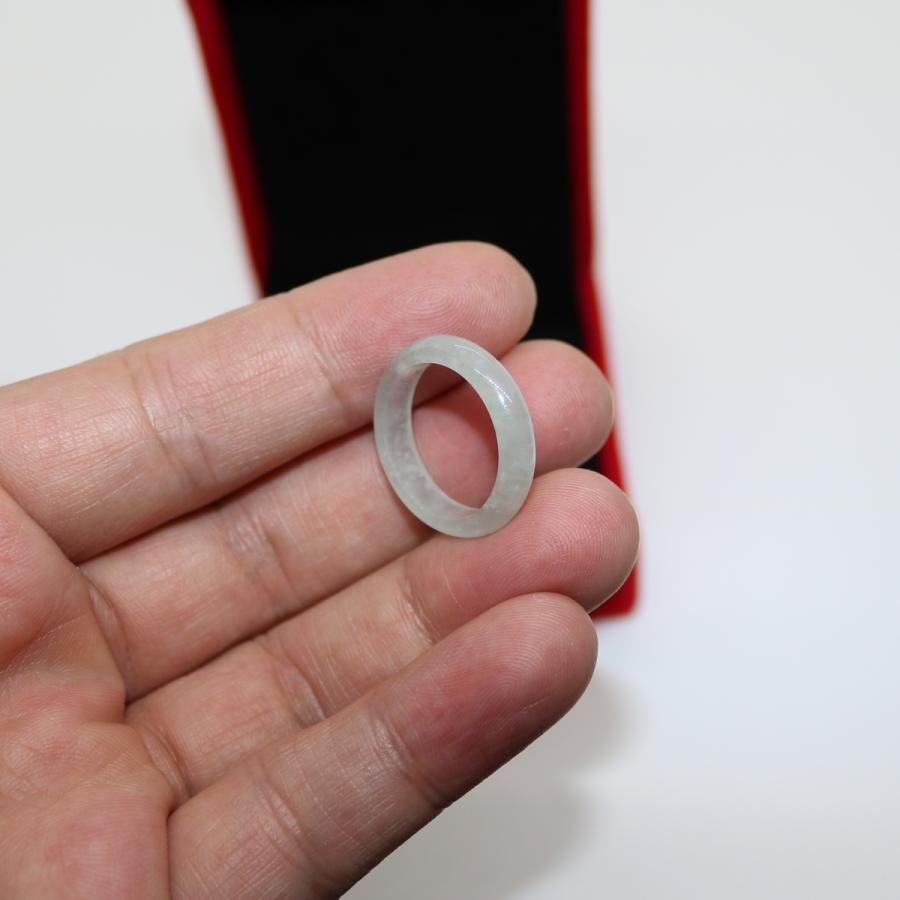 13号　14号　雪の花模様　指輪 リング ミャンマー天然翡翠　ジェイダイト　ヒスイ　A貨　天然石　 送料無料 |  | 05