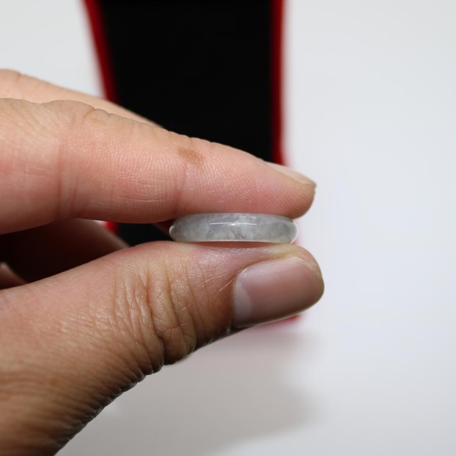 13号　14号　雪の花模様　指輪 リング ミャンマー天然翡翠　ジェイダイト　ヒスイ　A貨　天然石　 送料無料 |  | 06