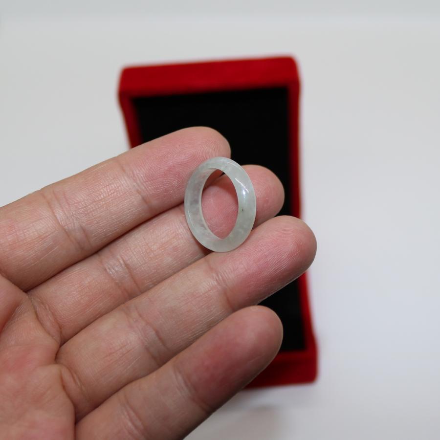 13号　14号　雪の花模様　指輪 リング ミャンマー天然翡翠　ジェイダイト　ヒスイ　A貨　天然石　 送料無料 |  | 09