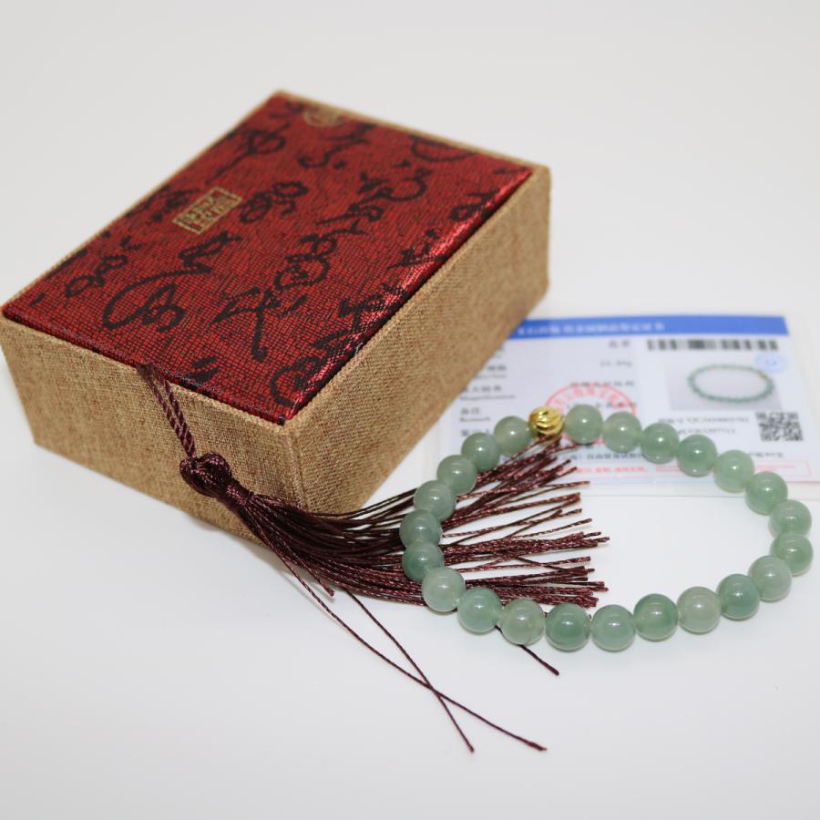 8.2ｍｍ　ブレスレット　ミャンマー天然A貨翡翠　ジェイダイト　ヒスイ　　天然石　 送料無料 |  | 11