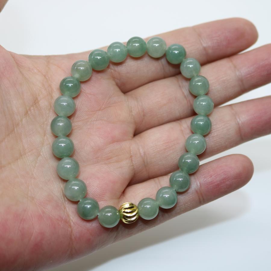 8.2ｍｍ　ブレスレット　ミャンマー天然A貨翡翠　ジェイダイト　ヒスイ　　天然石　 送料無料 |  | 01