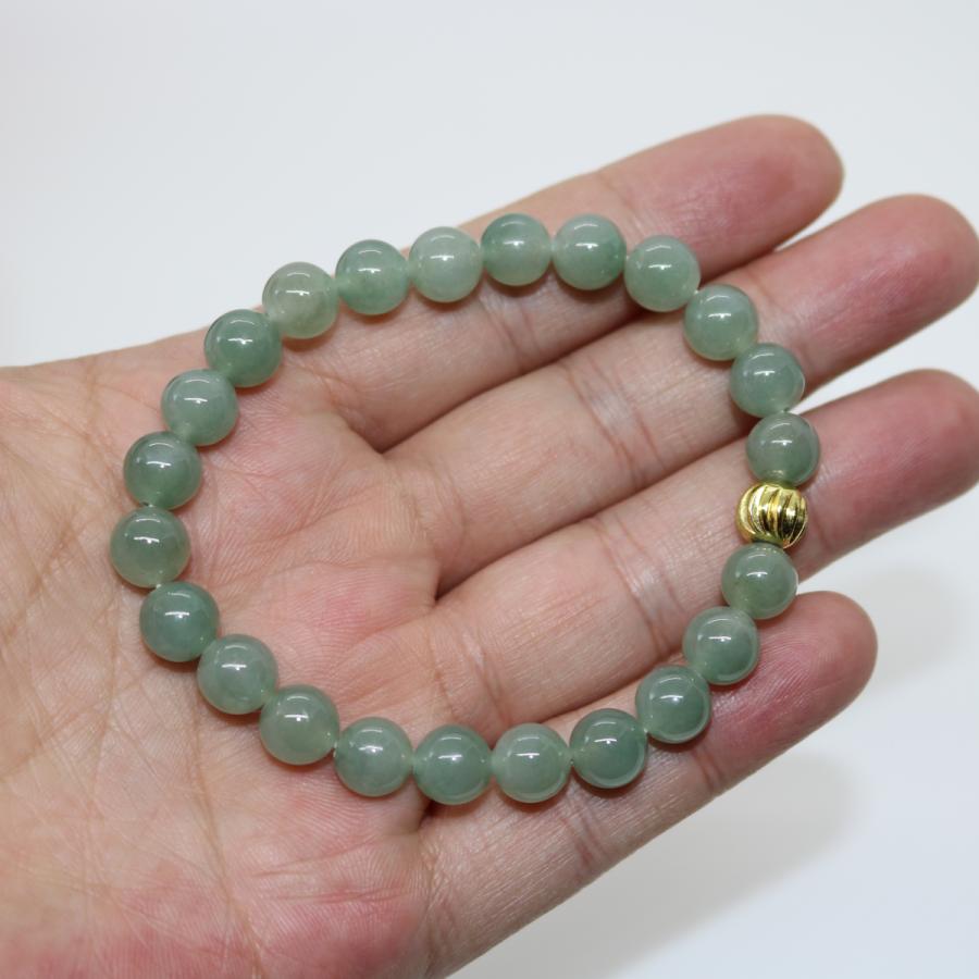 8.2ｍｍ　ブレスレット　ミャンマー天然A貨翡翠　ジェイダイト　ヒスイ　　天然石　 送料無料 |  | 03