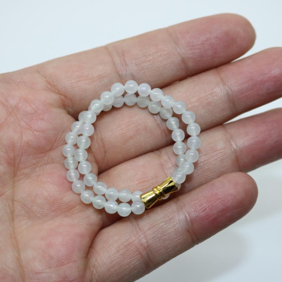 4ｍｍ　ブレスレット　ミャンマー天然A貨翡翠　ジェイダイト　ヒスイ　　天然石　 送料無料 21cm |  | 02