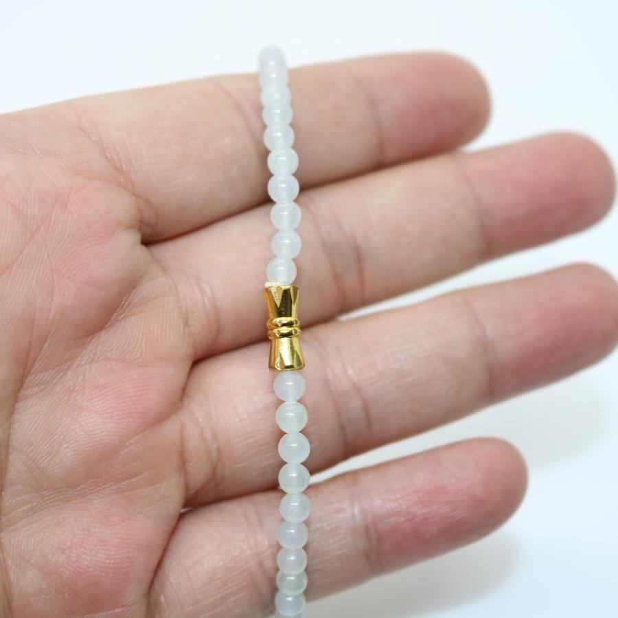 4ｍｍ　ブレスレット　ミャンマー天然A貨翡翠　ジェイダイト　ヒスイ　　天然石　 送料無料 21cm |  | 07