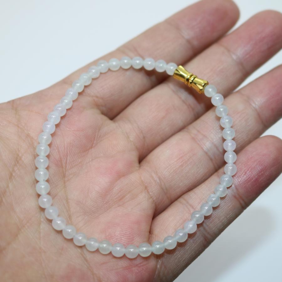 4ｍｍ　ブレスレット　ミャンマー天然A貨翡翠　ジェイダイト　ヒスイ　　天然石　 送料無料 19.5cm |  | 01
