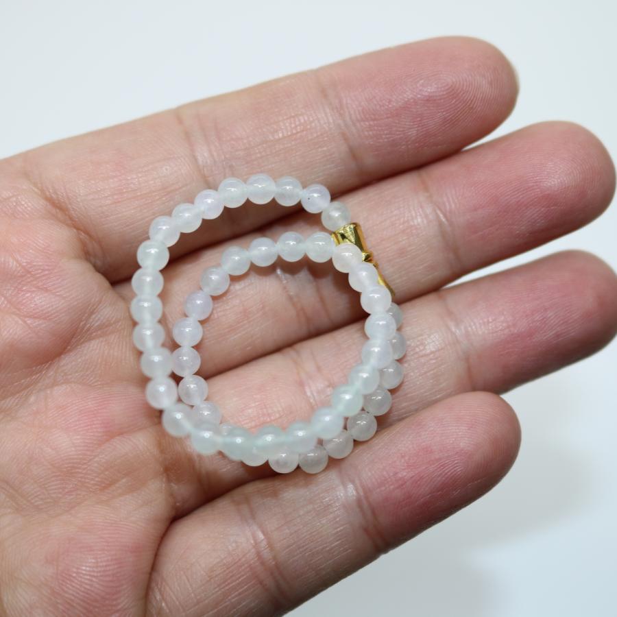 4ｍｍ　ブレスレット　ミャンマー天然A貨翡翠　ジェイダイト　ヒスイ　　天然石　 送料無料 19.5cm |  | 03