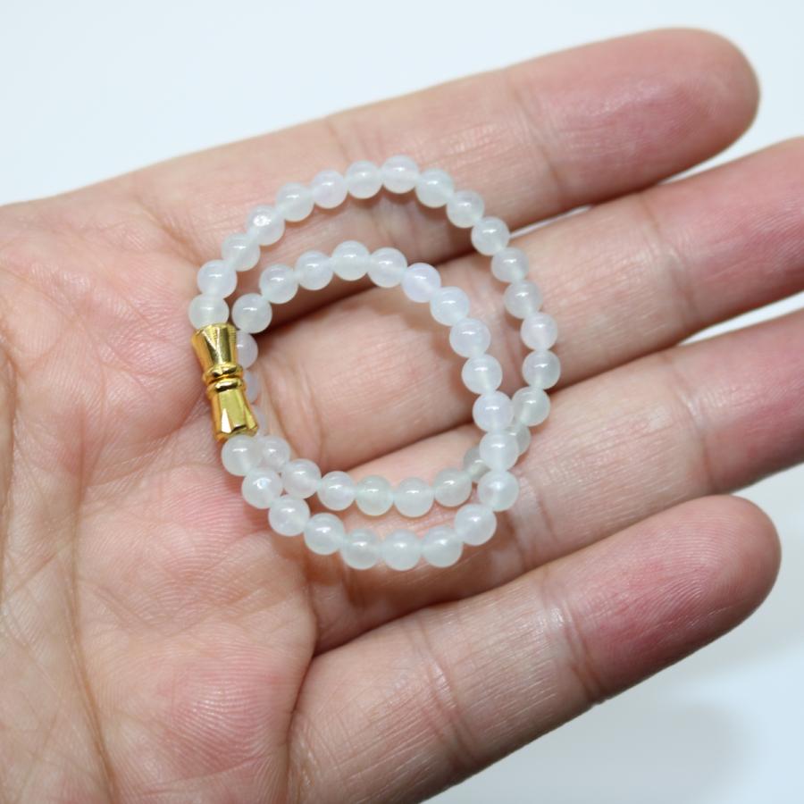 4ｍｍ　ブレスレット　ミャンマー天然A貨翡翠　ジェイダイト　ヒスイ　　天然石　 送料無料 19.5cm |  | 04