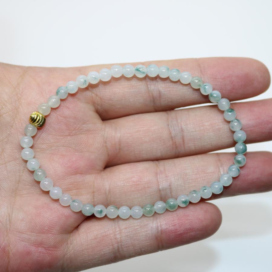 氷種 4.5ｍｍ　ブレスレット　ミャンマー天然A貨翡翠　ジェイダイト　ヒスイ　　天然石　 送料無料 |  | 04