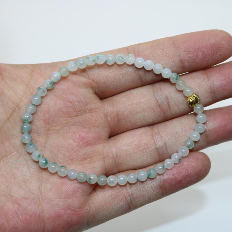 氷種 4.5ｍｍ　ブレスレット　ミャンマー天然A貨翡翠　ジェイダイト　ヒスイ　　天然石　 送料無料 |  | 05