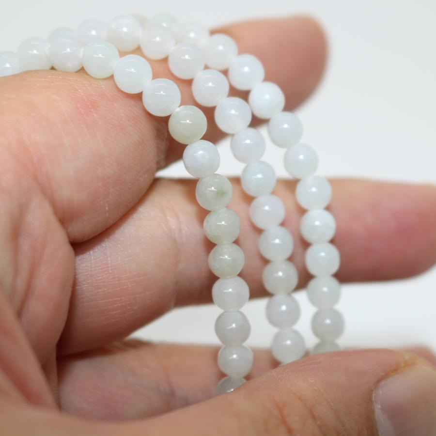 5ｍｍ　ロング　ブレスレット　ネックレス　両用　ミャンマー天然A貨翡翠　ジェイダイト　ヒスイ　　天然石　 | 