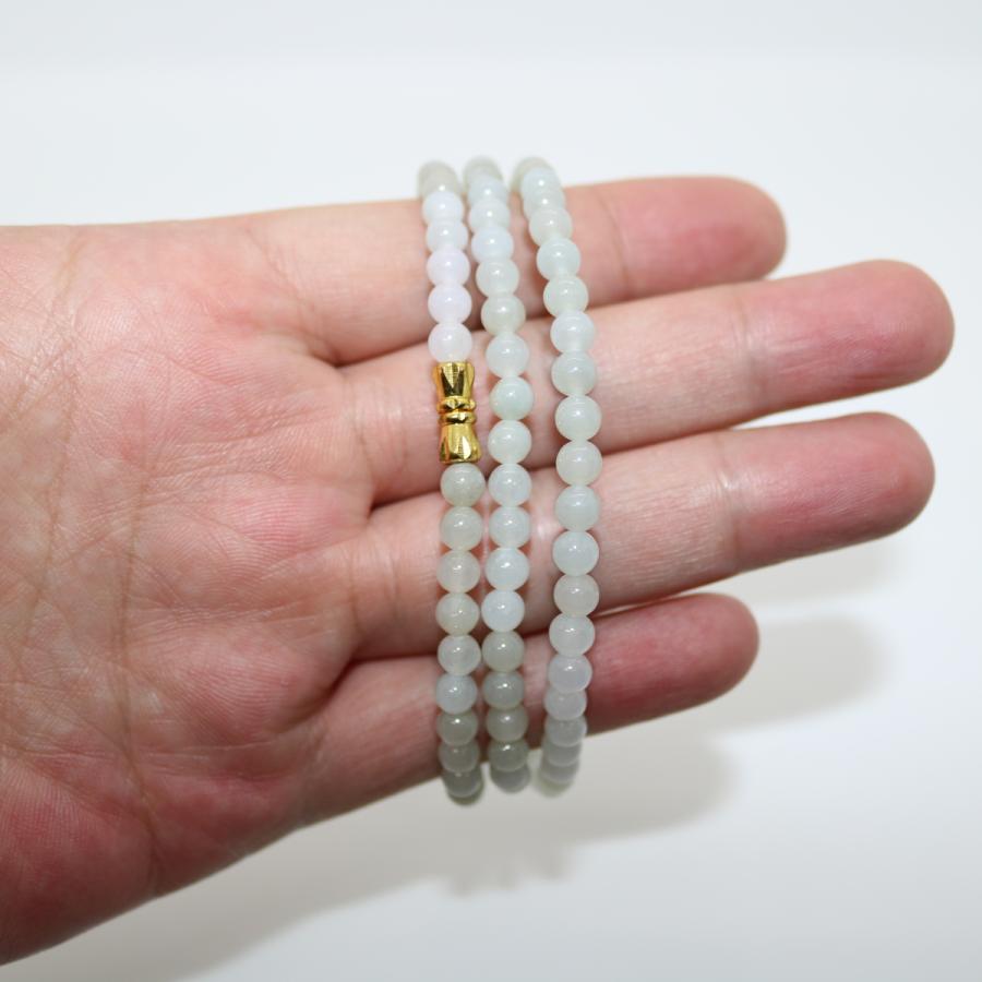 5ｍｍ　ロング　ブレスレット　ネックレス　両用　ミャンマー天然A貨翡翠　ジェイダイト　ヒスイ　　天然石　 |  | 05